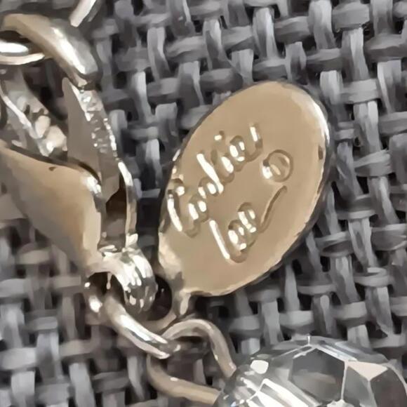 Cookie Lee clear glass bead necklace multi-faceted crystals Varied Shapes, 36" - Picture 9 of 9